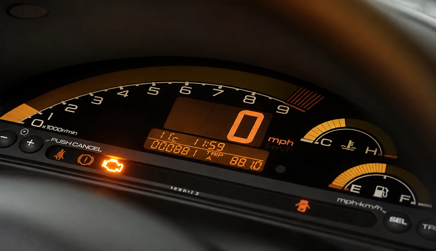 Tänd motorlampa i instrumentpanelen på en Honda S2000